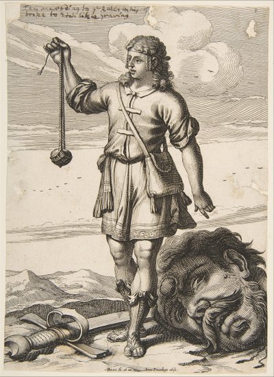 David s hlavou Goliáše, 1651. od Abraham Bosse