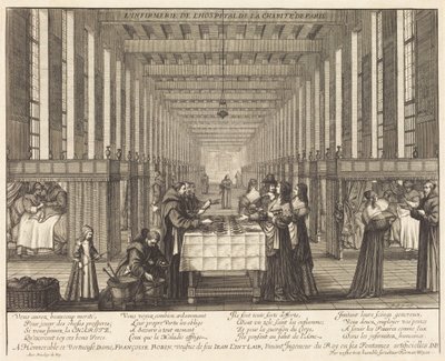 Ošetřovna Hôpital de la Charité v Paříži od Abraham Bosse