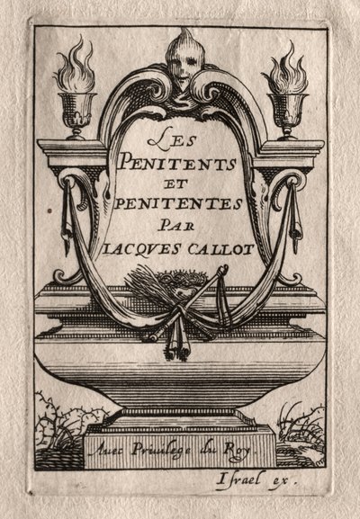 Penitents: Frontispis od Abraham Bosse