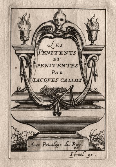 Penitents: Frontispis. od Abraham Bosse