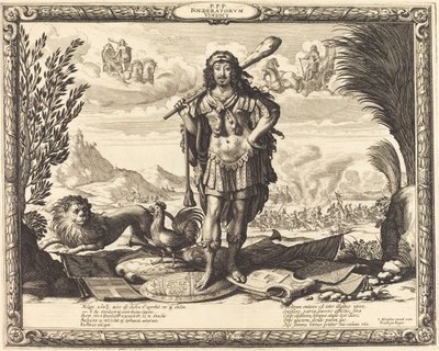 Ludvík XIII jako Herkules od Abraham Bosse