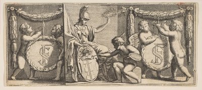 Minerva a paže Françoise Subleta de Noyers Malované géniem..., polovina až konec 17. století. od Abraham Bosse