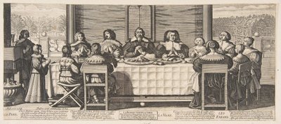 Požehnání u stolu, ca. 1635. od Abraham Bosse