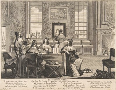 The Foolish Virgins Conversing, ca. 1635. od Abraham Bosse