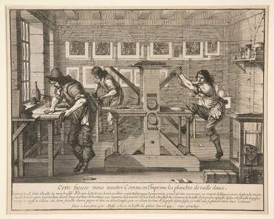 The Printers in their Workroom, ze série Artists in their Studios od Abraham Bosse