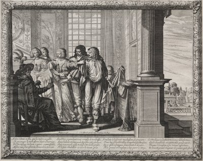 Marnotratný syn: Oblékání na hostinu. od Abraham Bosse