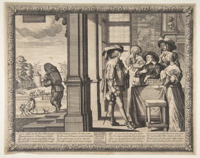 Marnotratný syn opouští domov, ca. 1636. od Abraham Bosse