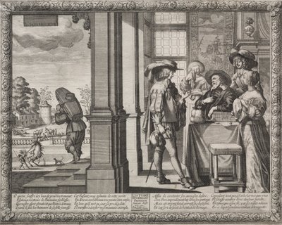 Marnotratný syn: Marnotratný syn loučí své rodiče od Abraham Bosse