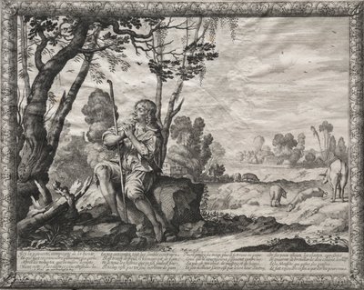 Marnotratný syn: Marnotratný starající se o prasata od Abraham Bosse