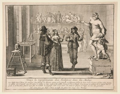 Sochař ve svém ateliéru, ze série umělců v jejich ateliérech od Abraham Bosse