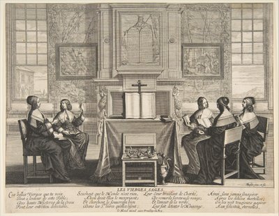 The Wise Virgins Conversing, ca. 1635. od Abraham Bosse
