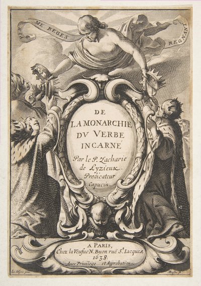 Titulní strana: Z monarchie vtěleného Slova, 1638. od Abraham Bosse