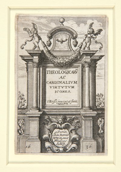 Titulní strana ikon teologických a kardinálních ctností od Abraham Bosse