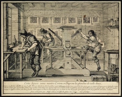 Dílna rytce, 1642 od Abraham Bosse