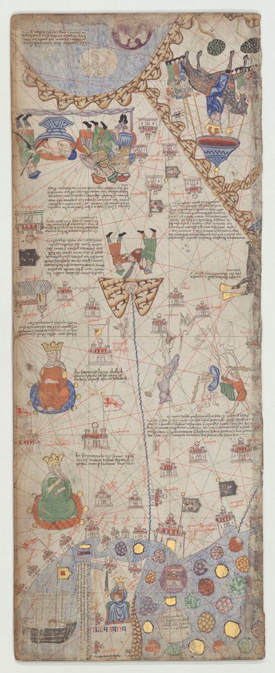 Katalánský atlas, list 11, 1375 od Abraham Cresques