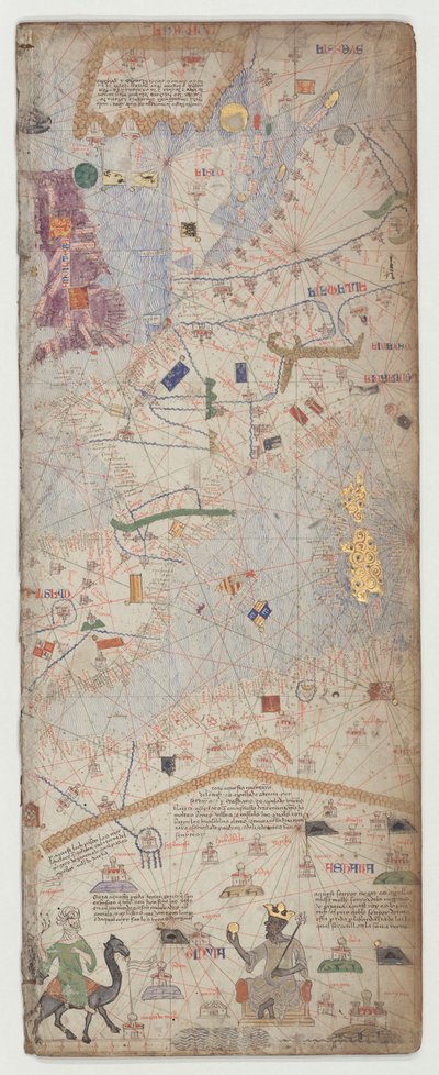 Katalánský atlas, list 6, 1375 od Abraham Cresques