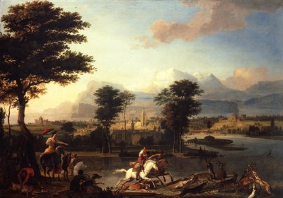 Lov na jelena, kolem roku 1675 od Abraham Danielsz. Hondius