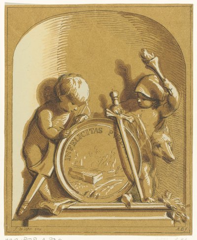 Alegorie se dvěma putti od Abraham Delfos
