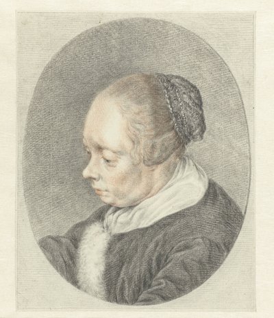 Spinster (detail ženské hlavy) od Abraham Delfos