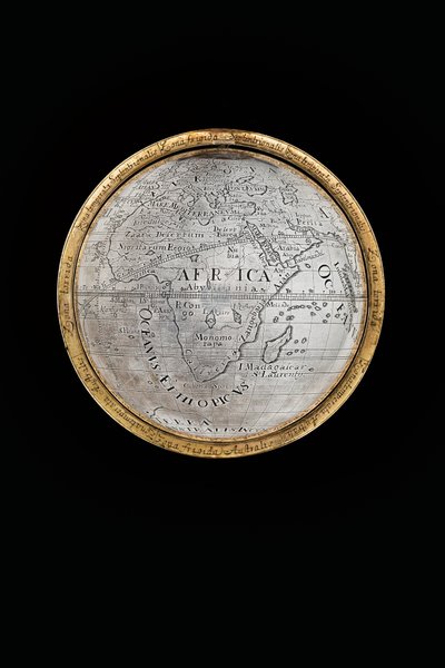 Dva výjimečné pozemské a nebeské glóby, podporované Herculesem a Atlasem, Augsburg, 1697-99 od Abraham Drentwett