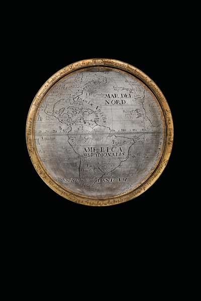Dva výjimečné pozemské a nebeské glóby, podporované Herculesem a Atlasem, Augsburg, 1697-99 od Abraham Drentwett