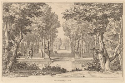 Dvě sochy od Abraham Genoels II after Adam Frans van der Meulen