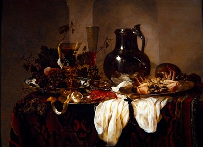 Zátiší s džbánem a korýši od Abraham Hendricksz van Beyeren