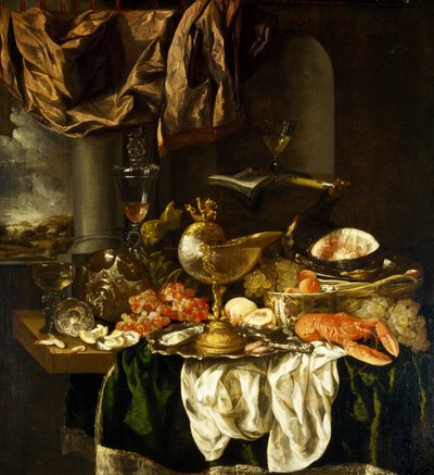 Zátiší s krajinou, 1650s od Abraham Hendricksz van Beyeren