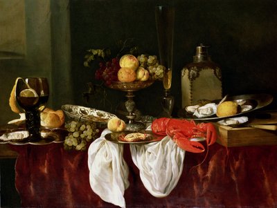 Zátiší s humrem od Abraham Hendricksz van Beyeren