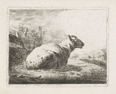 ležící ovce od Abraham Hendrik Winter