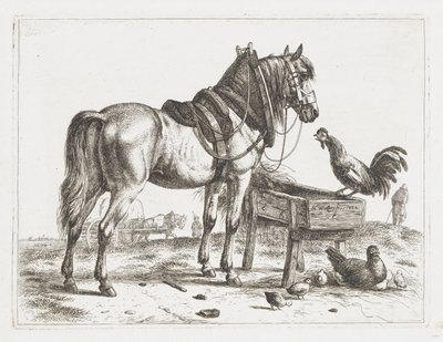Kůň u krmítka od Abraham Hendrik Winter