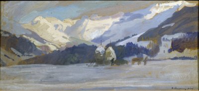 Zasněžená krajina u Diablerets od Abraham Hermanjat