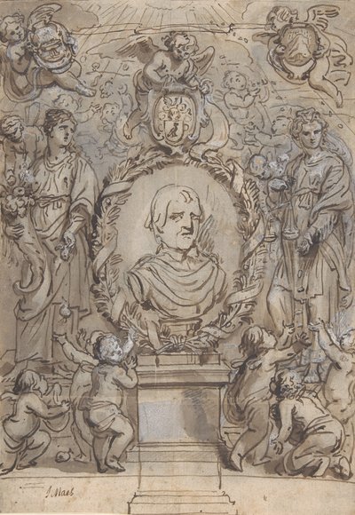 Návrh na titulní stránku, 17. století. od Abraham Jansz van Diepenbeeck