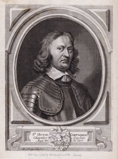 Sir Hugh Cartwright, anglický royalistický voják z občanské války (rytina) od Abraham Jansz. van Diepenbeeck