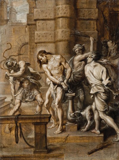Flagellation, v brunaille od Abraham Jansz. van Diepenbeeck