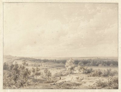 Pohled na Alkmaar z duny v Schoorl od Abraham Johannes Couwenberg