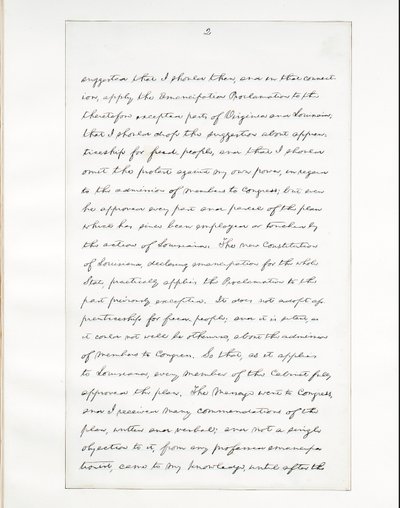 Rukopis podpisu Lincolnova posledního projevu jako prezidenta, doručený ve Washingtonu, D. C., z okna Bílého domu večer 11. dubna 1865 od Abraham Lincoln
