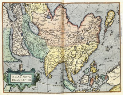 Asie, 1592 od Abraham Ortelius