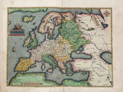 Evropa od Abraham Ortelius