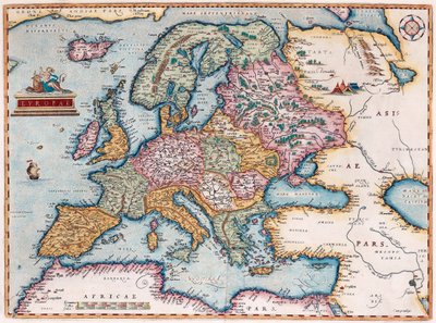 Evropské od: Divadlo světa, 1579 od Abraham Ortelius