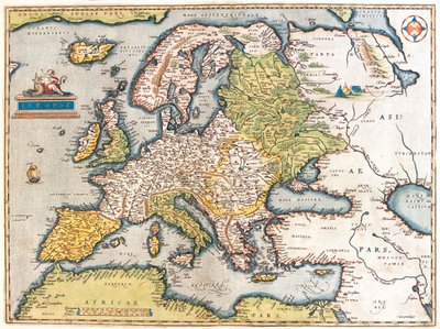 Evropa od Abraham Ortelius