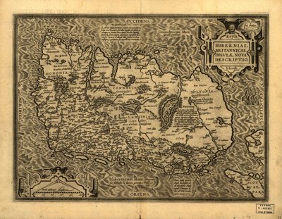Hiberniae, Britannicae Insvlae nova descripto. LOC 99466749 od Abraham Ortelius
