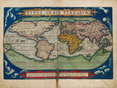 Obrázek zeměkoule světa od Abraham Ortelius