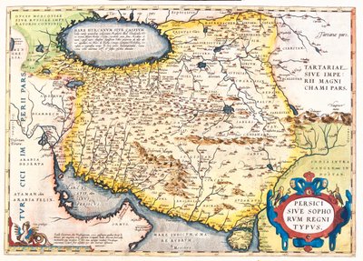 Írán, Pákistán, Afghánistán, Uzbekistán, Turkmenistán od Abraham Ortelius