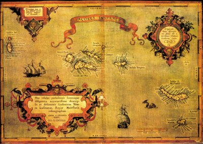 Mapa Azor od Abrahama Ortelia od Abraham Ortelius