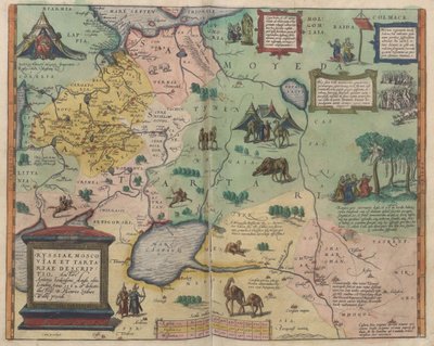Mapa Ruska Z: Theatrum Orbis Terrarum, 1573 od Abraham Ortelius