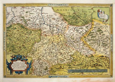 Mapa Saska, z Divadla světa od Abrahama Ortelia od Abraham Ortelius