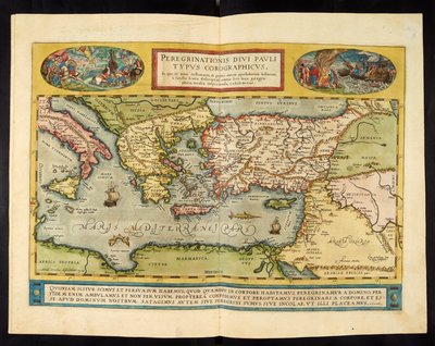 Mapa římské říše, Theatrvm Orbis Terrarvm, Abraham Ortelius, Antverpy od Abraham Ortelius