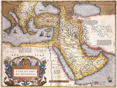 Mapa turecké říše, od Abraham Ortelius