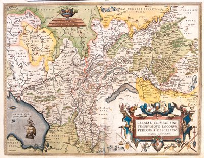 Nizozemsko (provincie: Severní Holandsko, Flevoland, Overijssel, Gelderland, Limburg), Německo (spolková země: Dolní Sasko, Severní Porýní-Vestfálsko) od Abraham Ortelius